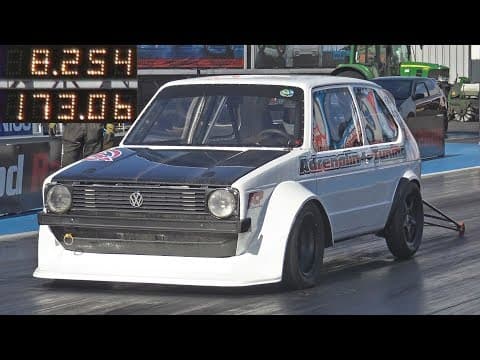Video preview: New European FWD 1/4 Mile Record - Adrenalin Tuning Mk1 Golf
